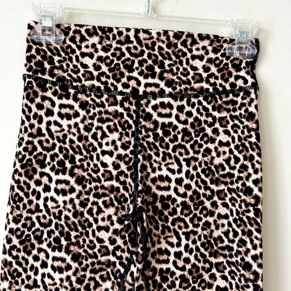 Zyia Active Scrunch Butt Leggings Size 6/8 Ruched Brown Leopard Animal Print - Picture 4 of 7